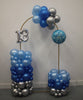 Bar Mitzvah Curved Balloon Arch Silver Numbers 13