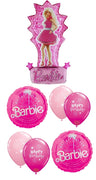Barbie Fashion Birthday Balloon Bouquet with Helium and Weight