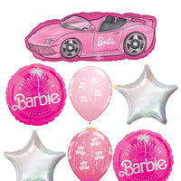 Barbie Roadster Car Birthday Balloon Bouquet with Helium and Weight