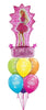 Barbie Fashion Happy Birthday Balloon Bouquet with Helium and Weight