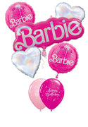 Barbie Malibu Beach Birthday Balloon Bouquet with Helium and Weight