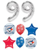 Baseball Blue Jays Birthday Pick An Age Silver Numbers Balloon Bouquet