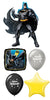 Batman Birthday Balloons Bouquet of 5 with Helium and Weight