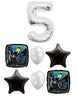Batman Birthday Pick An Age Silver Number Balloons Bouquet