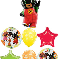 Bing Birthday Party Balloons Bouquet with Helium and Weight