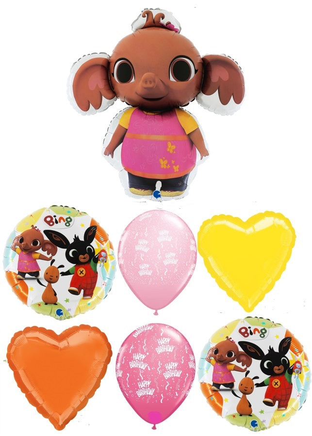 Bing Sula Birthday Party Balloons Bouquet with Helium and Weight