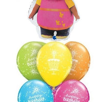 Bing Sula Happy Birthday Balloon Bouquet with Helium and Weight
