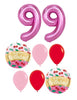 Birthday Cherries Pick An Age Pink Numbers Cherry Balloons Bouquet
