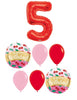 Cherries Birthday Pick An Red Number Balloons Bouquet with Helium Weight