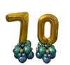Birthday Pick An Age Gold Numbers Balloons Stand Ups