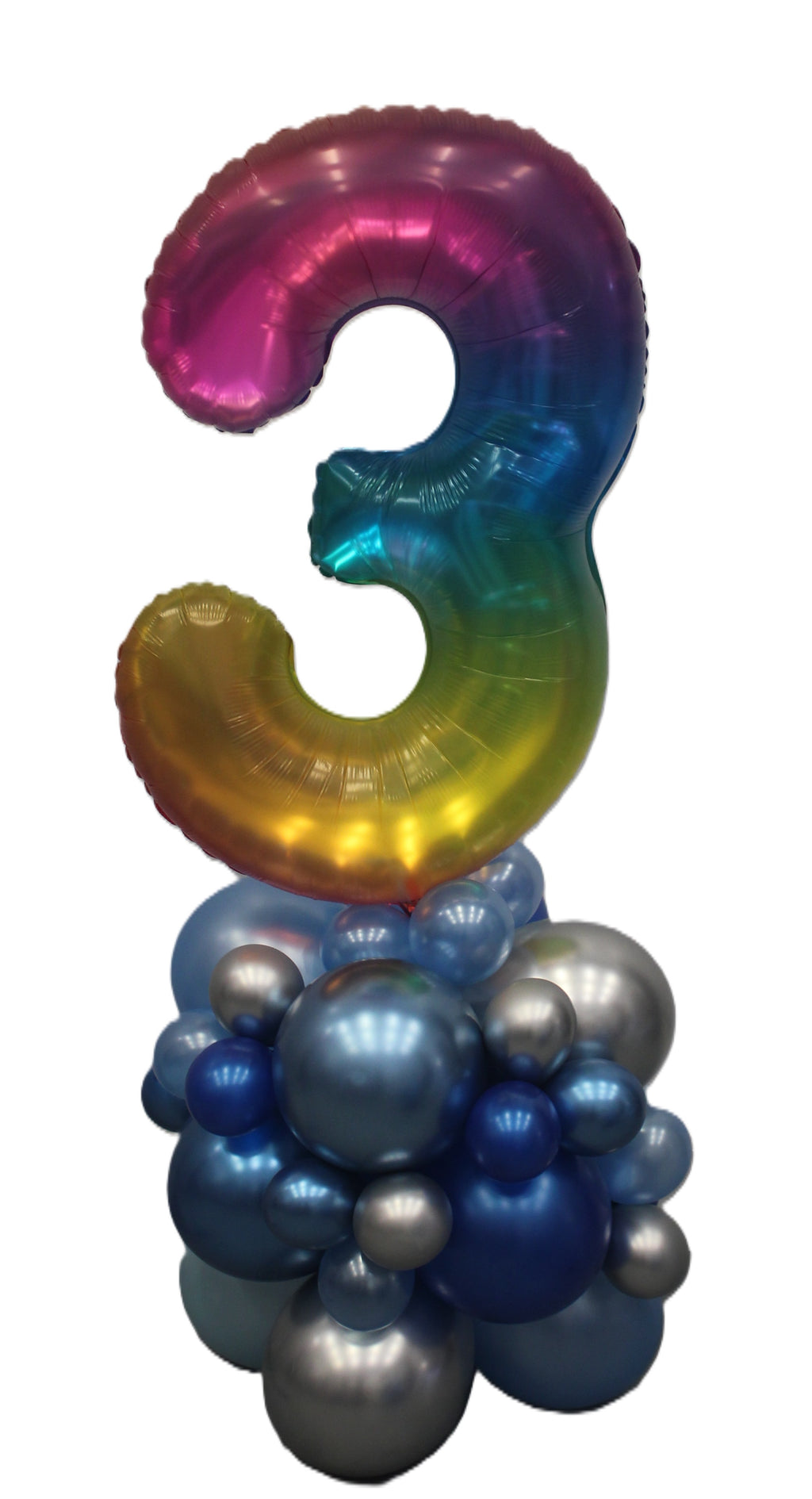 Birthday Pick An Age Jelly Rainbow Number Balloon Stand Up
