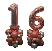 Birthday Rose Gold Numbers Pick An Age Balloon Stand Up