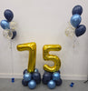 Birthday Pick Age Gold Numbers Stand Ups Bouquets of 5 Helium Weight