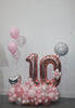 Birthday Pick An Age Rose Gold Pink Marquee Stand Up Bouquet of 4