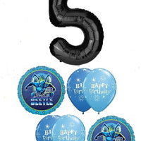 Blue Bettle Pick An Age Black Number Birthday Balloon Bouquet