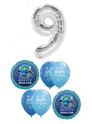 Blue Beetle Pick An Age Silver Number Birthday Balloons