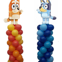 Bluey and Bingo Birthday Balloon Column Tower