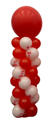 Canada Day Flag Maple Leaf White Red Balloon Column Tower