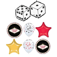 Casino Feeling Luck Dice Balloon Bouquet with Helium Weight