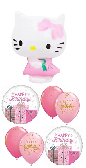 Cinnamoroll Hello Kitty Birthday Balloons Bouquet with Helium Weight