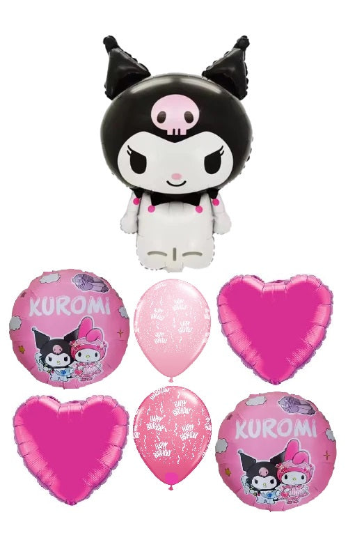 Cinnamoroll Kuromi Birthday Balloons Bouquet with Helium  and Weight