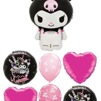 Cinnamoroll Kuromi Birthday Black Pink Balloons Bouquet  Helium Weight