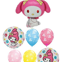 Cinnamoroll My Melody Happy Birhtday Balloons Bouquet Helium Weight