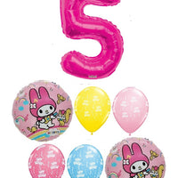 Cinnamoroll My Melody Pick Age Pink Number Birhtday Balloons Bouquet