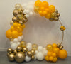 Circle Garland Confetti Gold White Honey Yellow Balloon Arch