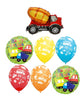 Construction Cement Truck Happy Birthday Balloon Bouquet Helium Weight