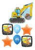 Construction Truck Digger Hard Birthday Balloon Bouquet Helium Weight