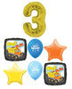 Construction Hard Play Birthday Pick Age Gold Number Balloons Bouquet