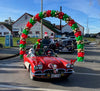 Christmas Red Green Gold Stacked Balloon Arch