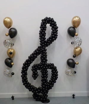 Music Treble Clef Musical Note Balloon Column Sculputre Balloons Lines