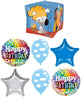 Peanuts Snoopy Cubez Birthday Balloons Bouquet with Helium Weight