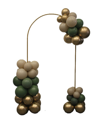 Curved Arch Frame Earth Tone Balloon Clusters