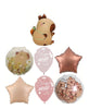 Cute Capybara Stars Birthday Balloons Bouquet with Helium and Weight