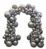 Mirror Silver Garland Balloon Arch