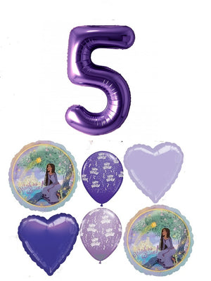 Disney Wish Purple Number Pick An Age Birthday Balloon Bouquet