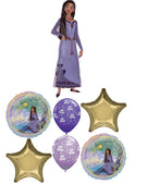 Disney Wish Princess Asha Birthday Balloon Bouquet with Helium Weight