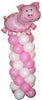 Farm Animals Birthday Pig Balloon Column Tower