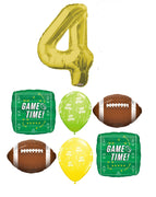 Football Game Time Birthday Pick An Age Gold Number Balloon Bouquet