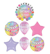 Friendship Happy Birthday Balloons Bouquet with Helium and Weight