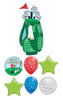 Golf Bag Happy Fathers Day Balloons Bouquet with Helium and Weight