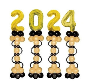 Graduation Jumbo Gold Numbers 2024 Balloons Stand Ups