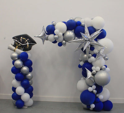 Graduation Garland Balloon Arch Stars Grad Cap Column