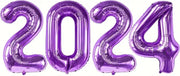 Graduation Purple Numbers 2024 with Helium and Weight