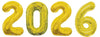 Graduation Jumbo Gold Number 2026 Balloons with Helium and Weight