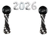 Graduation Balloon Columns 2026 Jumbo Silver Numbers Arch