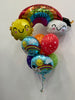 Graduation Rainbow Congrats Grad Balloons Bouquet with Helium and Weight
